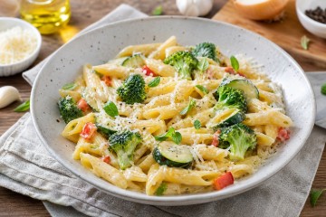 Bild på Krämig pasta med grönsaker