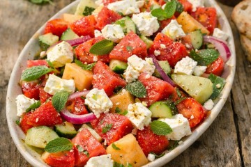 Bild på Melon- och fetaostsallad